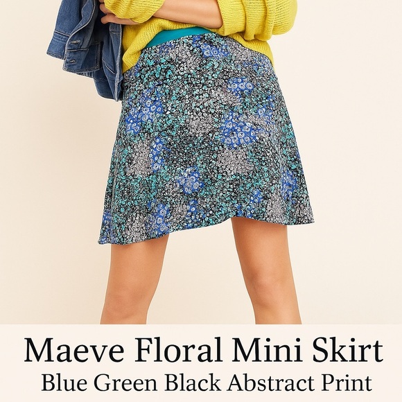 Anthropologie Maeve Cottage Floral Abstract Chiffon Skirt Women’s Sz L NWT $99 - Picture 14 of 14
